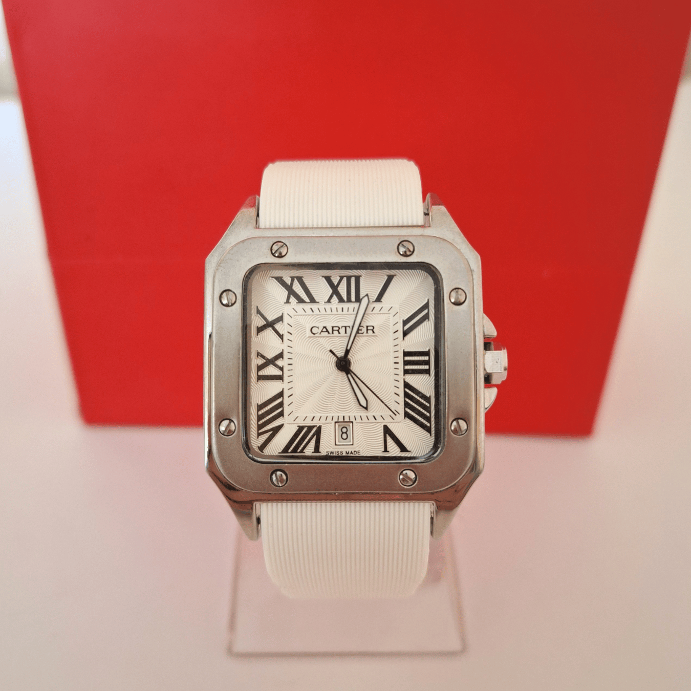 Cartier Santos Black Rubber Strap2