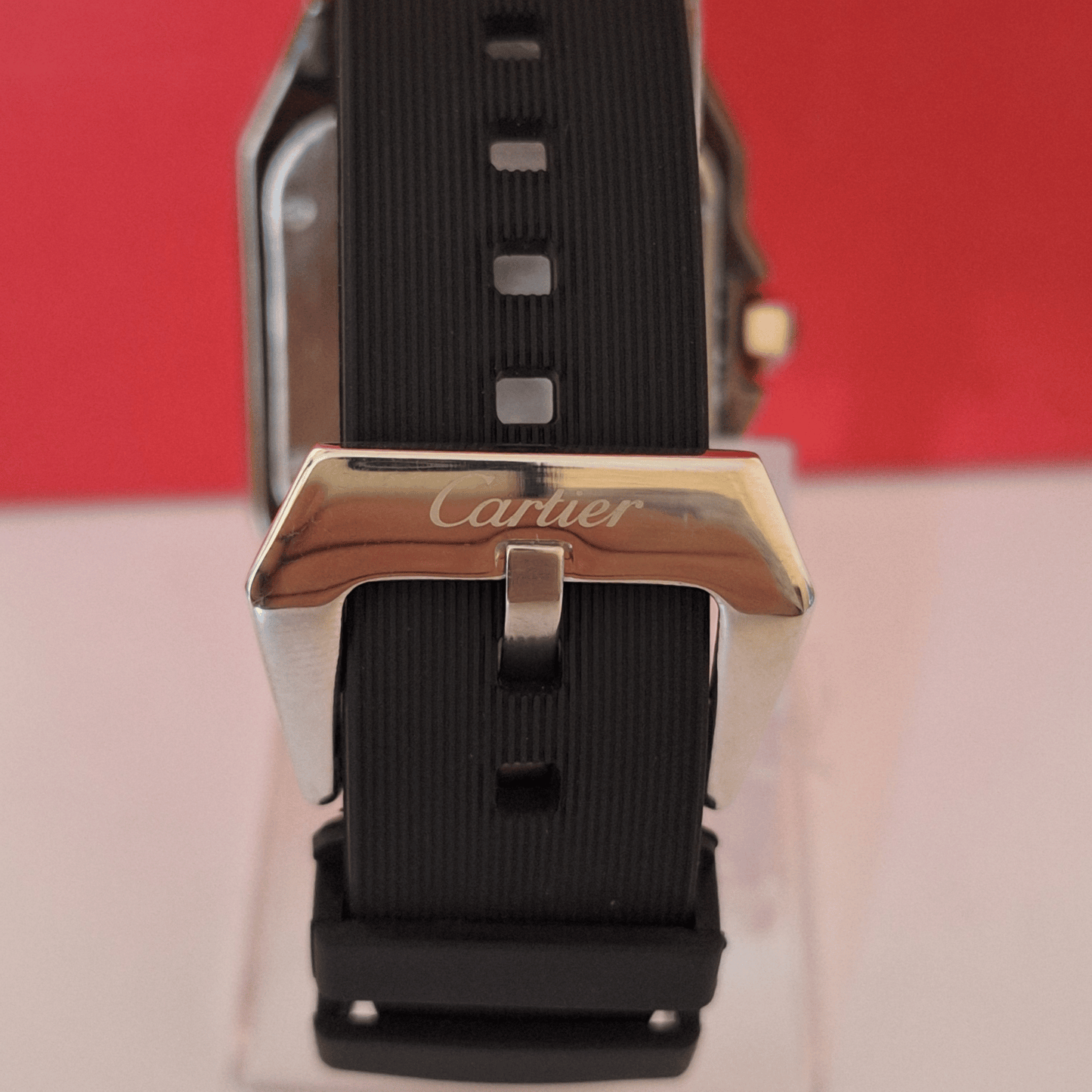 Cartier Santos Black Rubber Strap