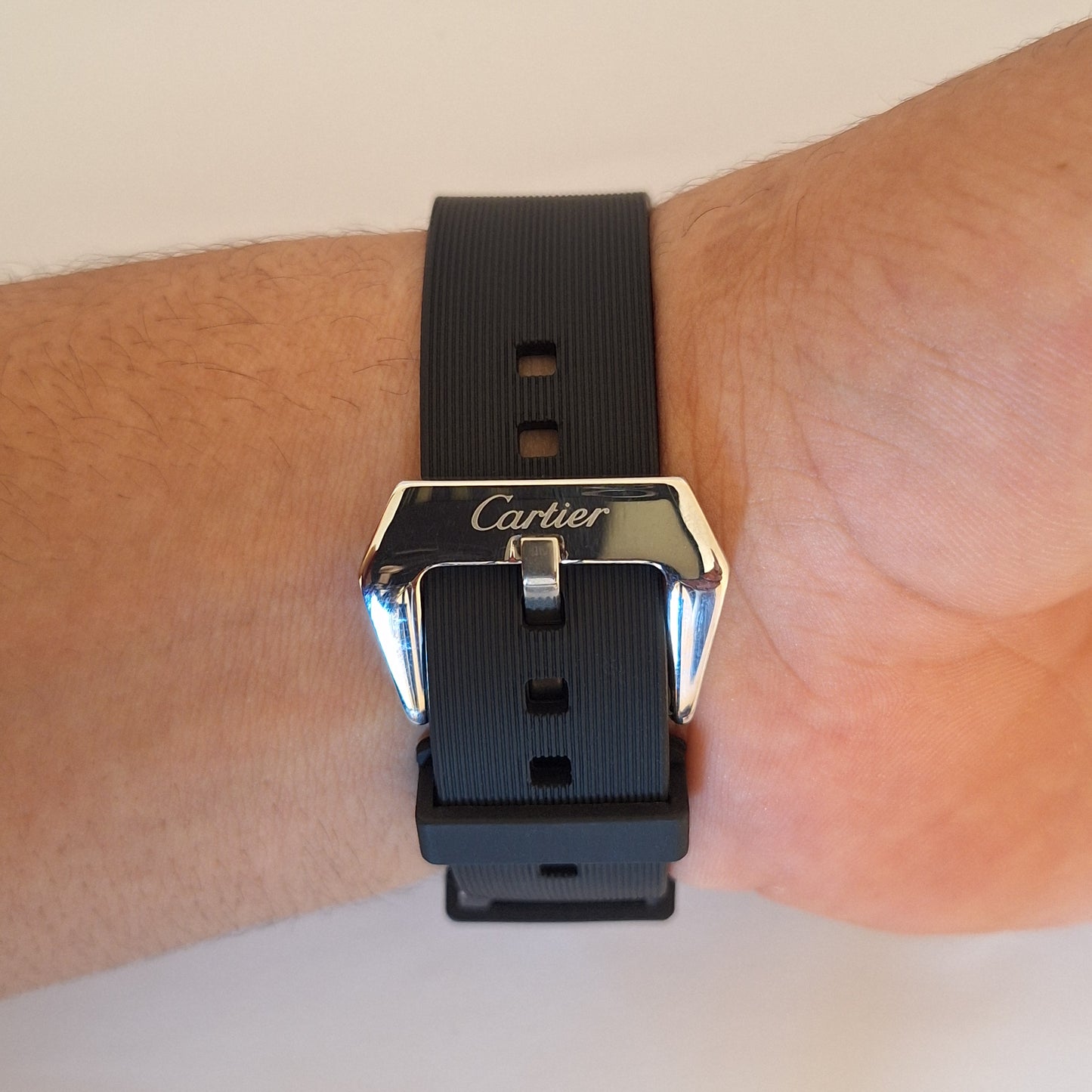 Cartier Santos Black Rubber Strap2