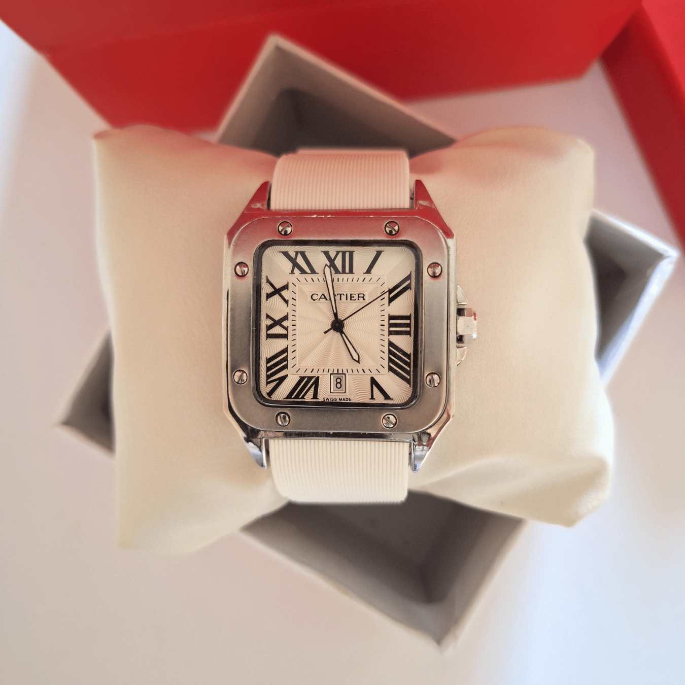 Cartier Santos Black Rubber Strap2