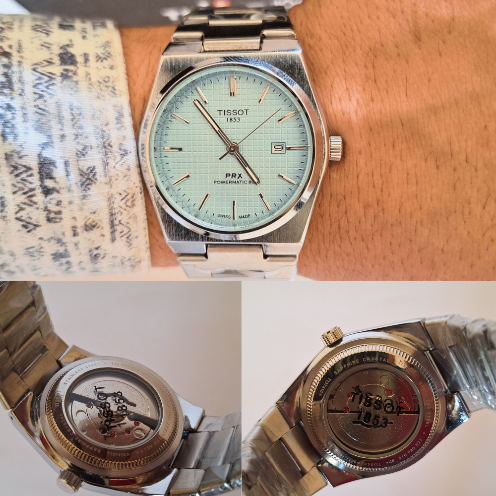 Tissot PRX ظهر شفاف