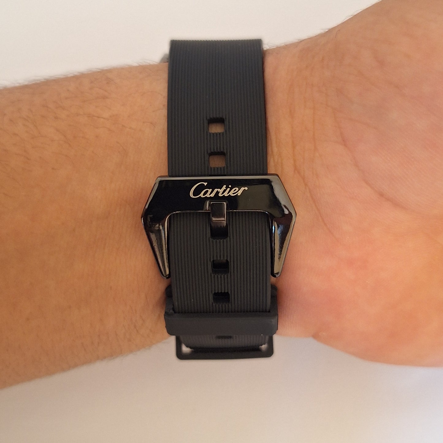 Cartier Santos Black Rubber Strap2