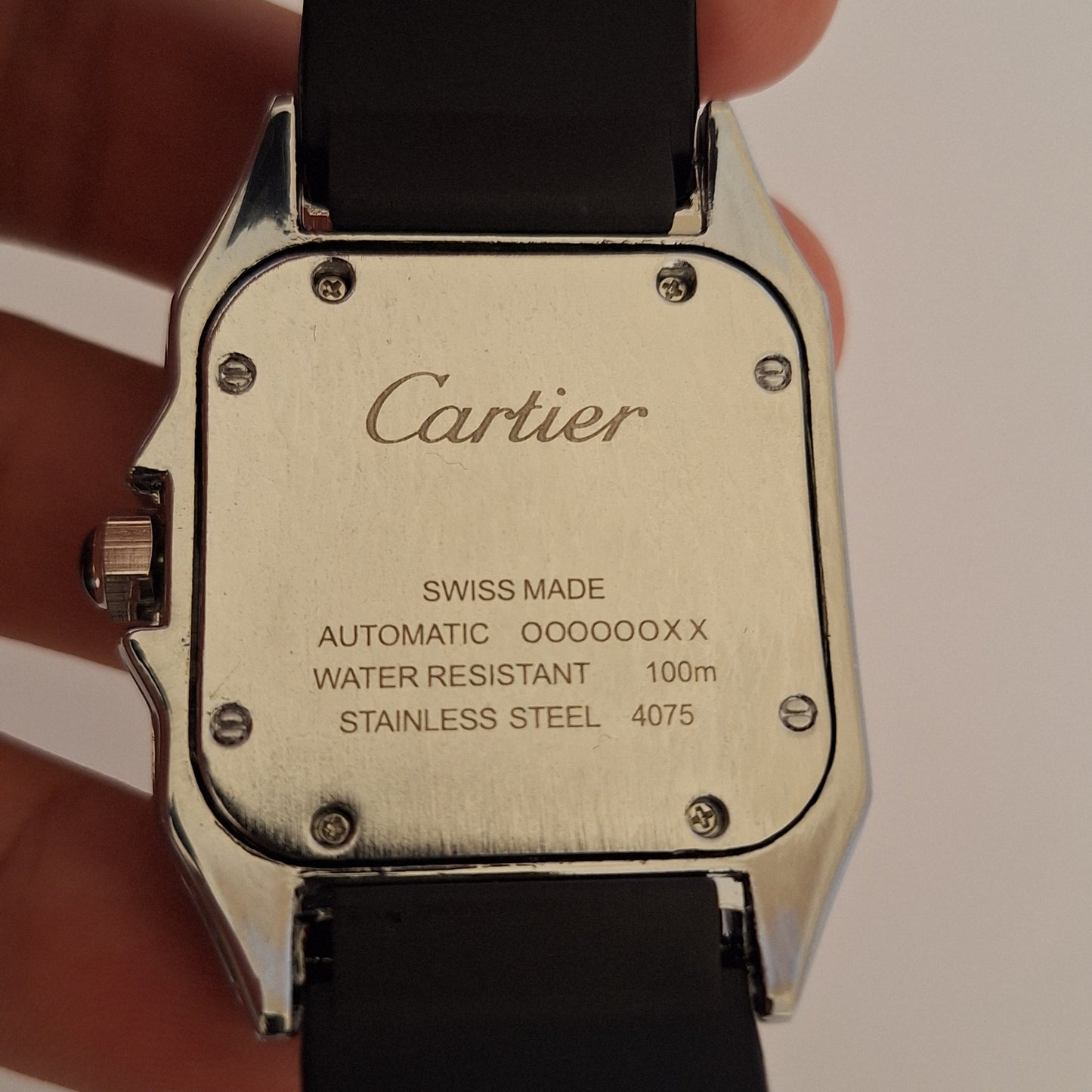 Cartier Santos Black Rubber Strap2