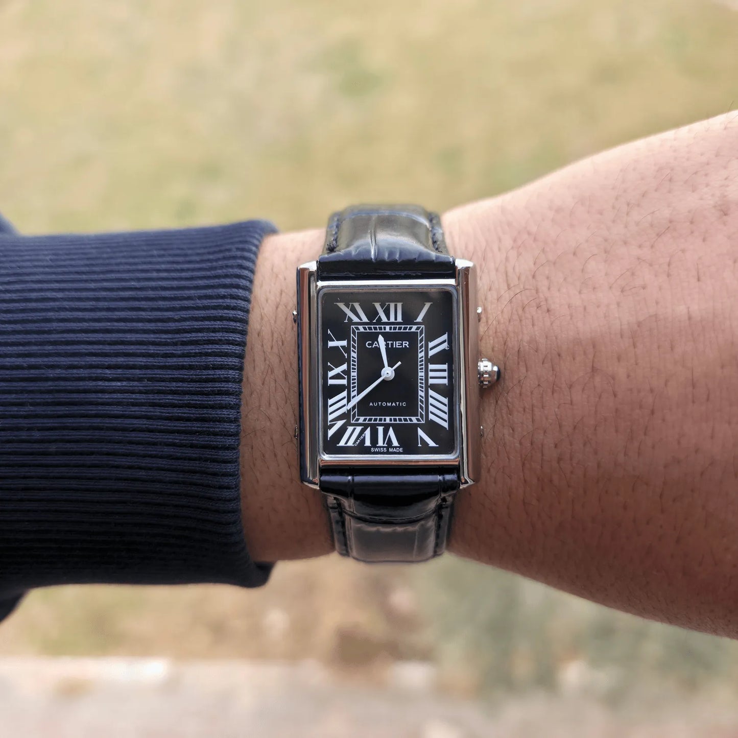 Cartier Tank Leather Black - Black