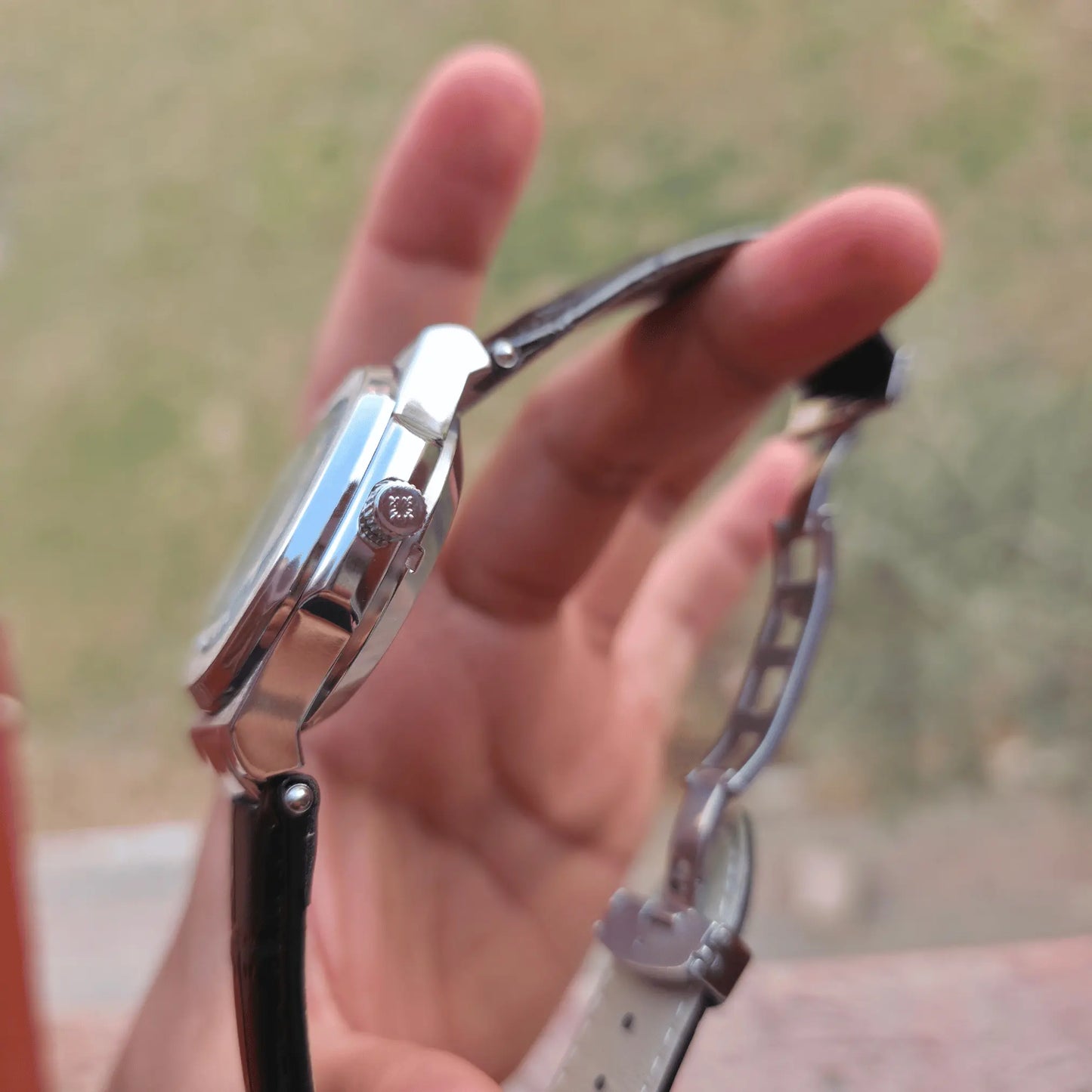 Patek Philippe Leather Strap White- Back