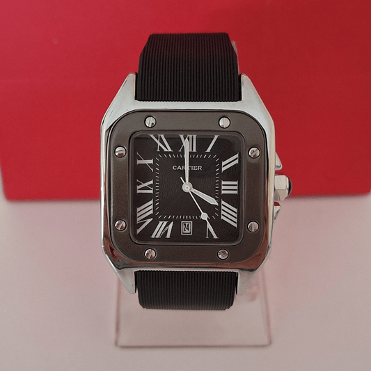 Cartier Santos Black Rubber Strap2