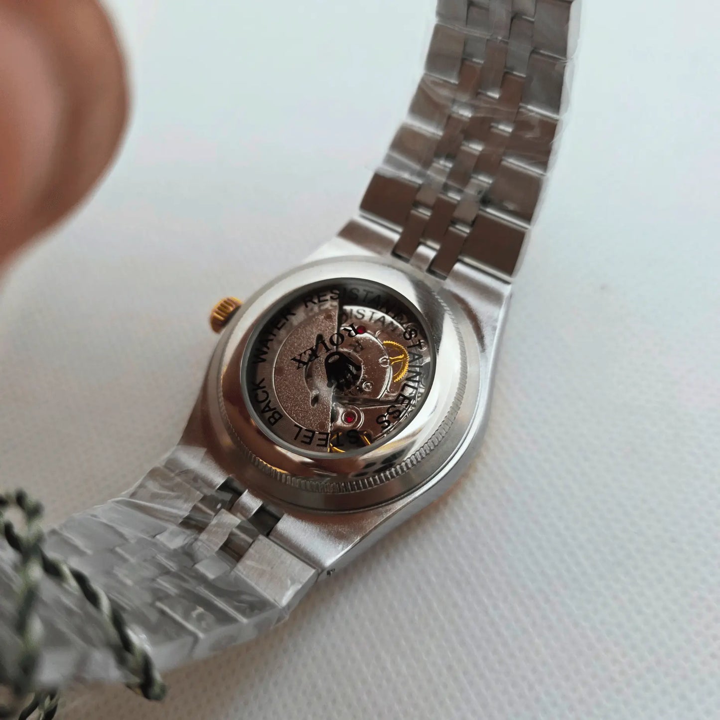 Rolex Land- Man Black - Gold Silver