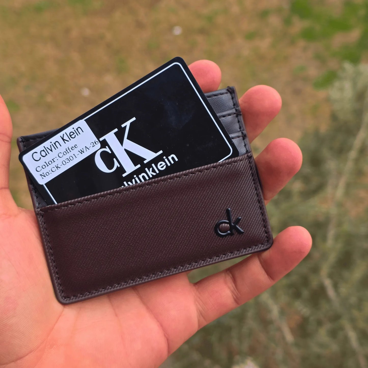 Calvin Klein brown card holder