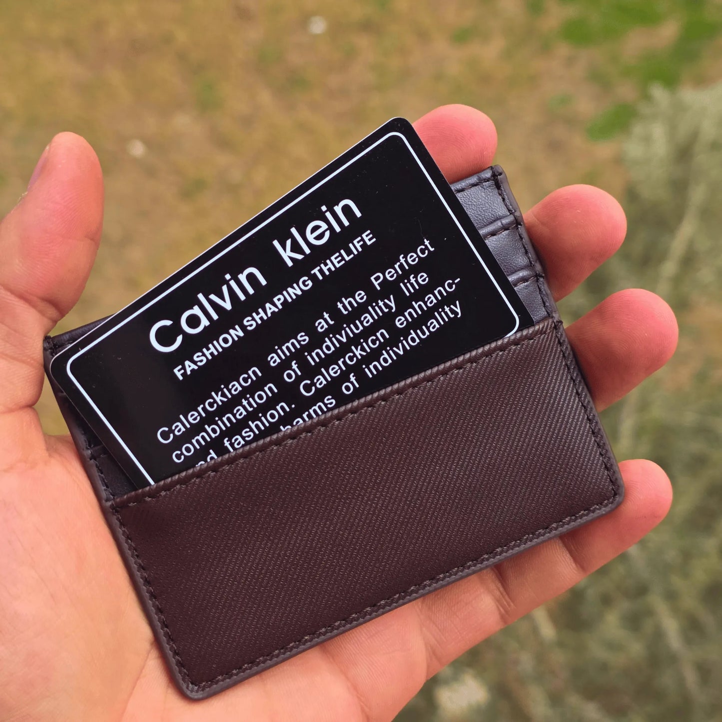Calvin Klein brown card holder