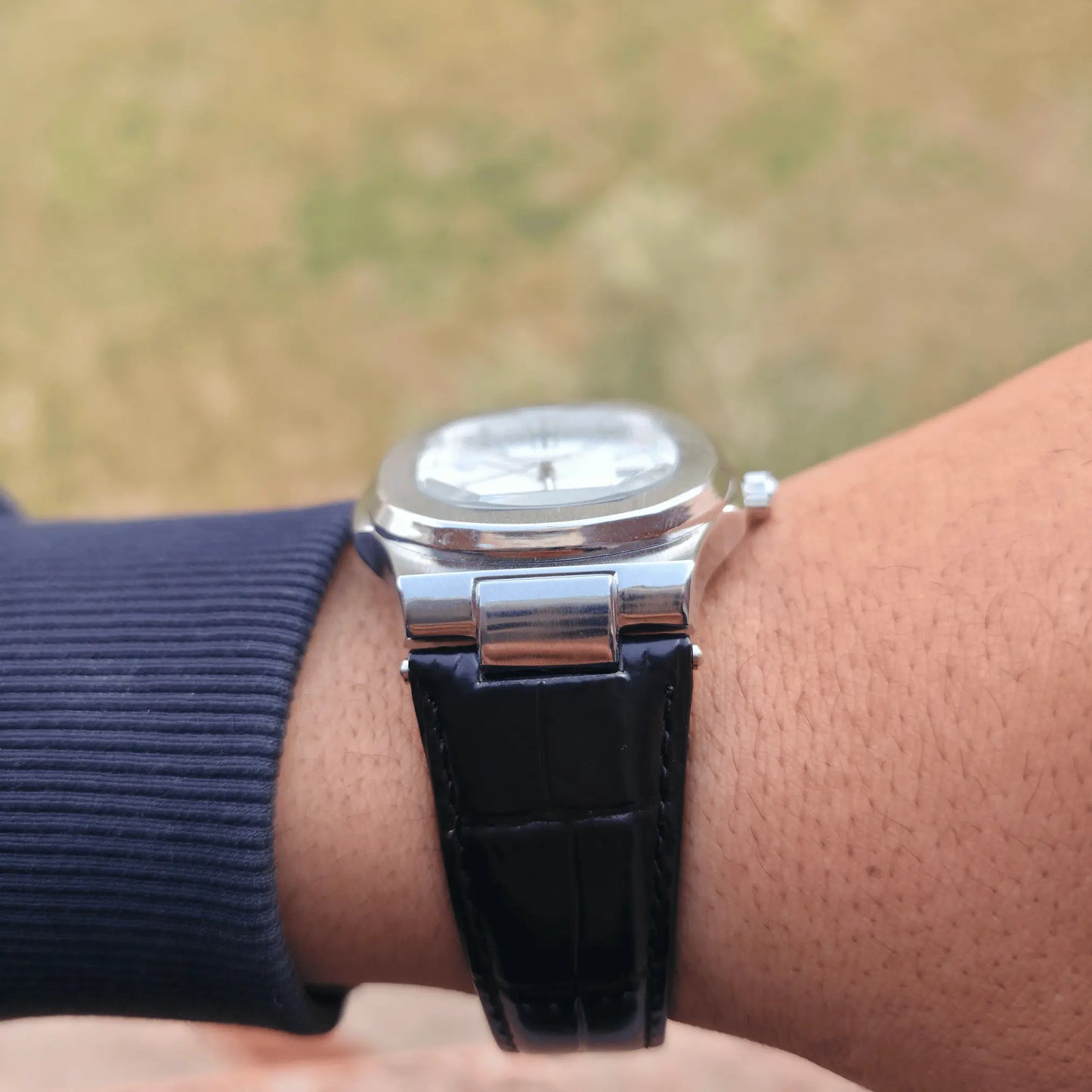 Patek Philippe Leather Strap White- Back