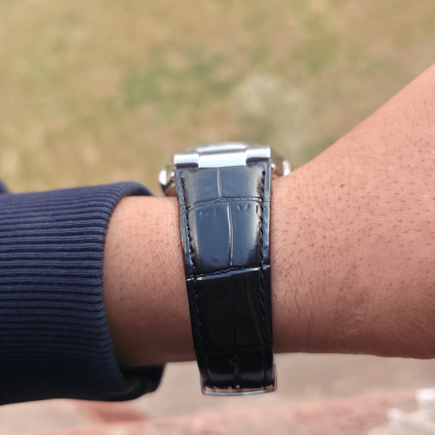 Patek Philippe Leather Strap White- Back