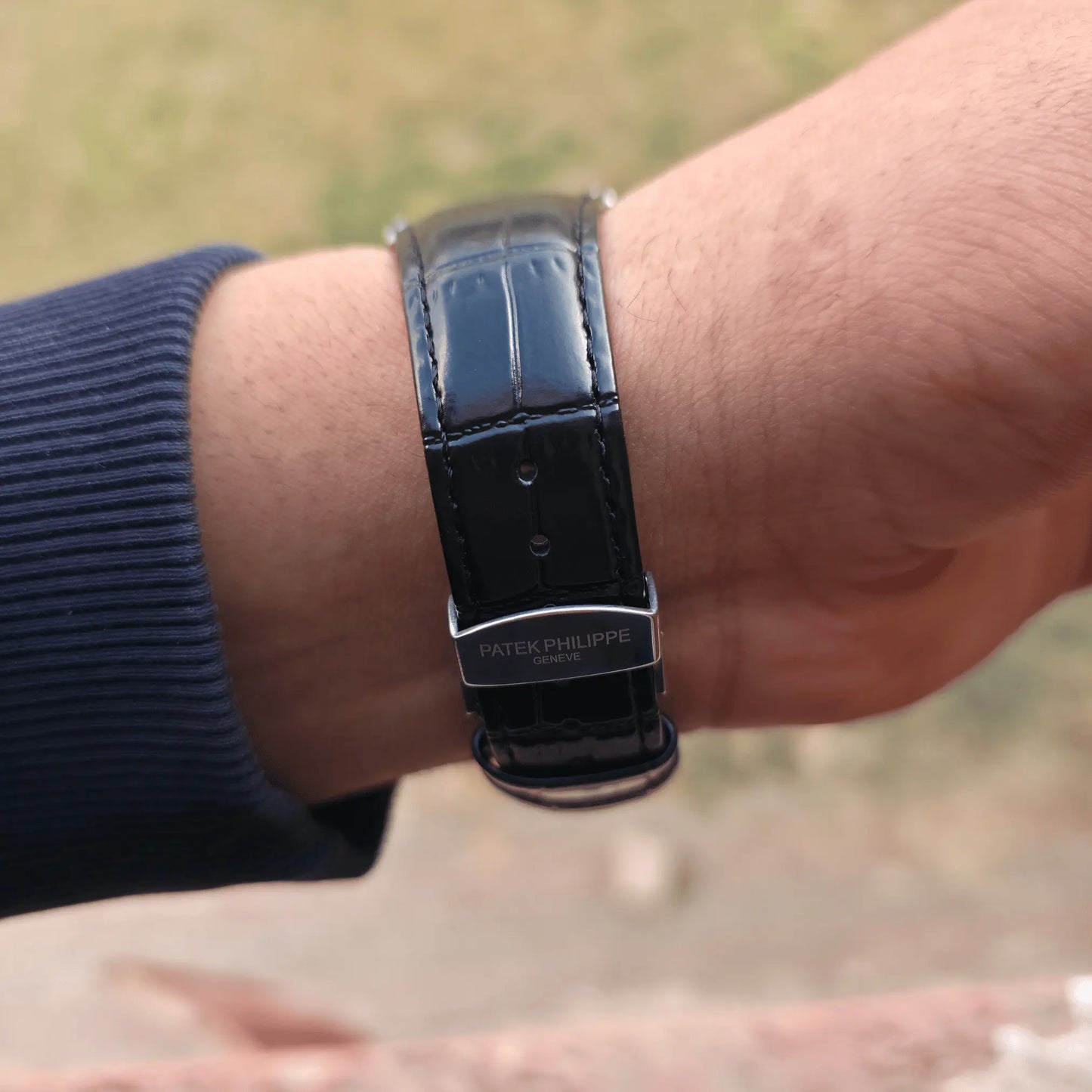 Patek Philippe Leather Strap White- Back