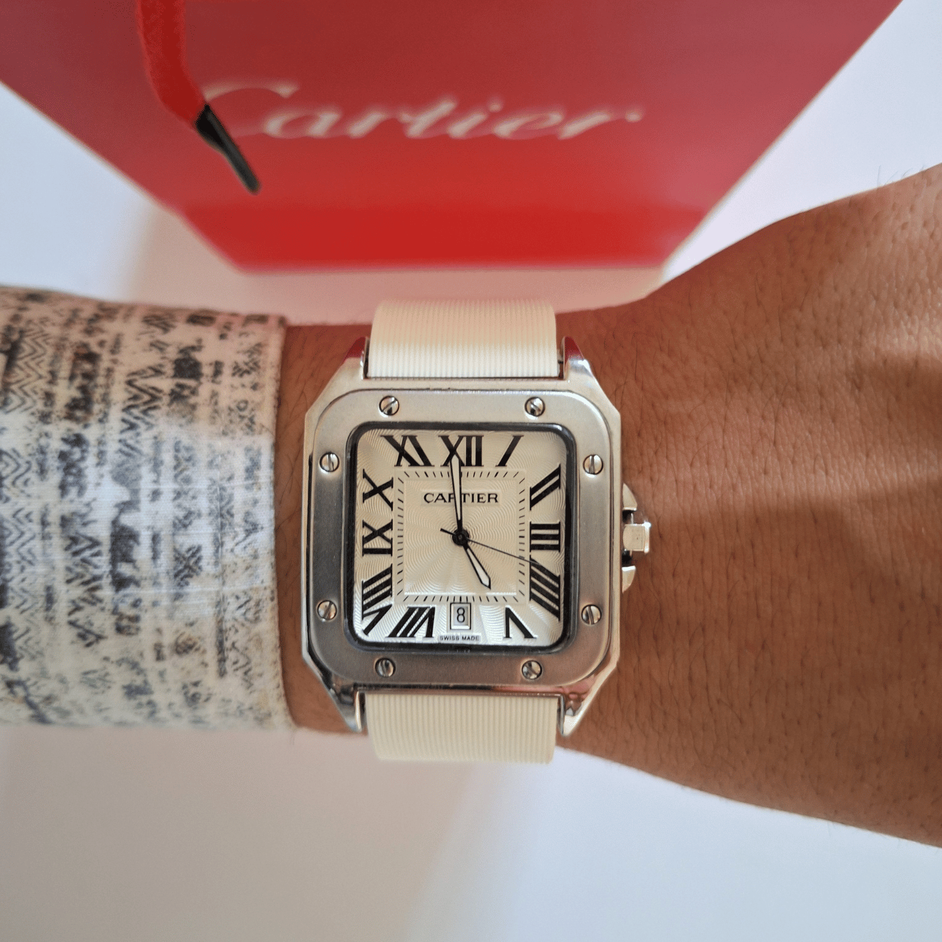 Cartier Santos Black Rubber Strap2