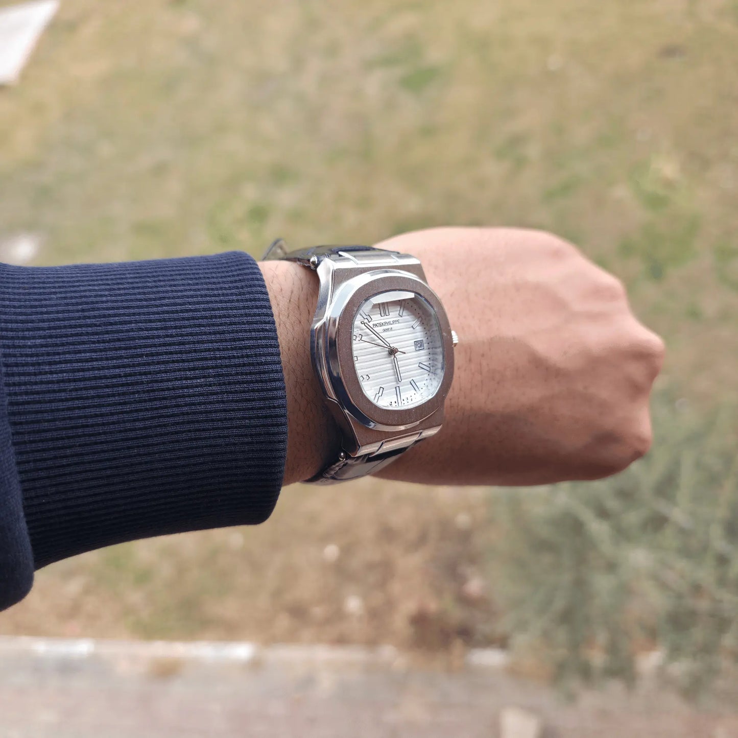 Patek Philippe Leather Strap White- Back