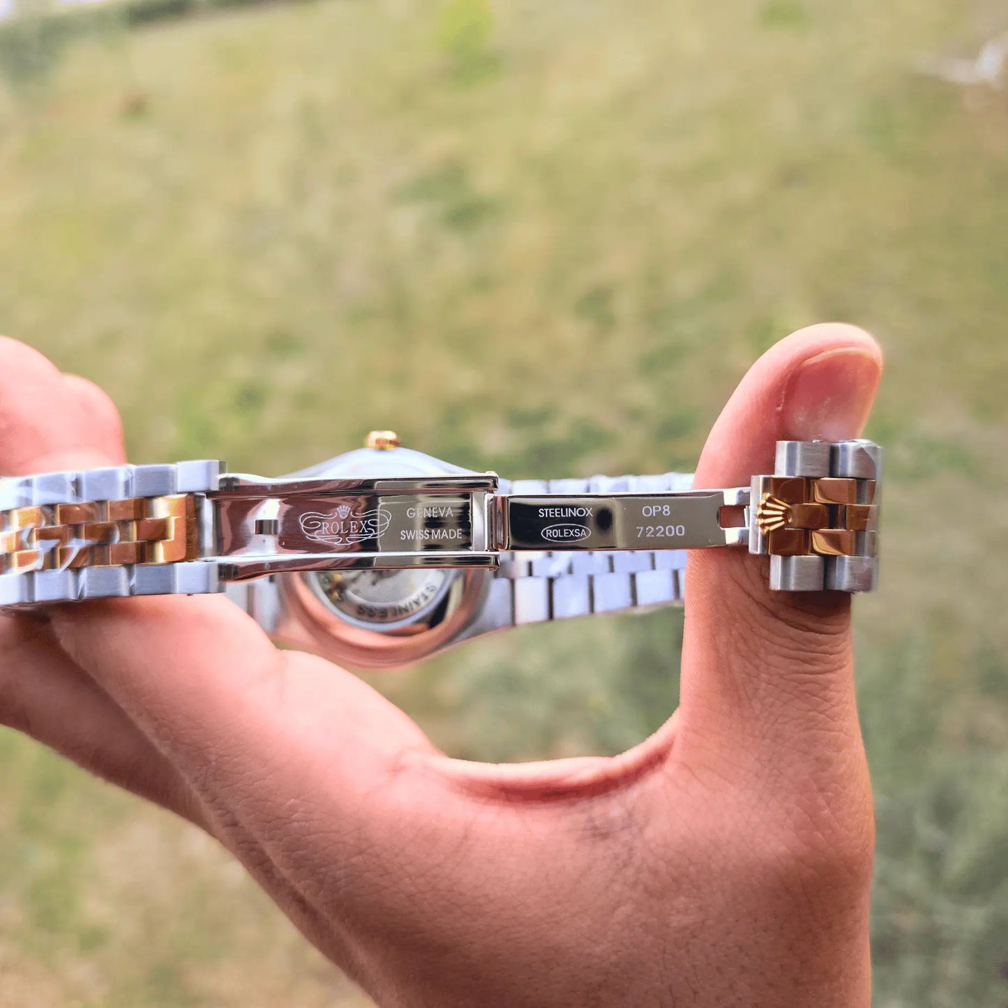 Rolex Land- Man Black - Gold Silver