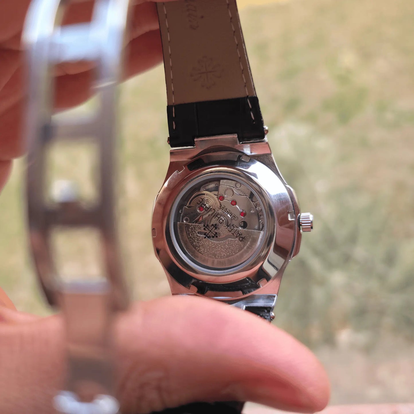 Patek Philippe Leather Strap White- Back