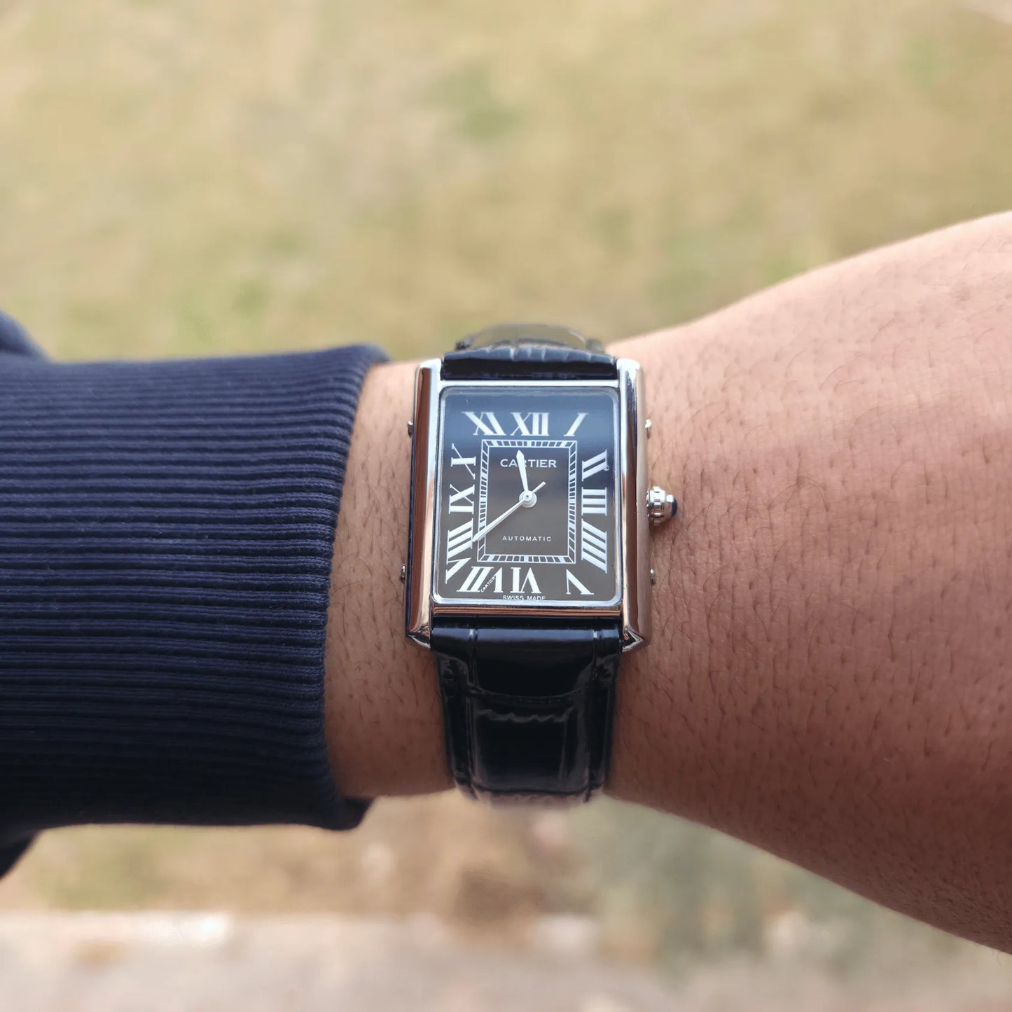 Cartier Tank Leather Black - Black