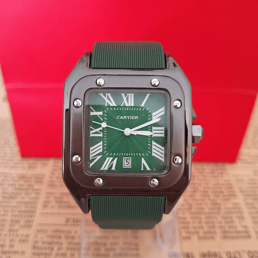 Cartier Santos Black Rubber Strap