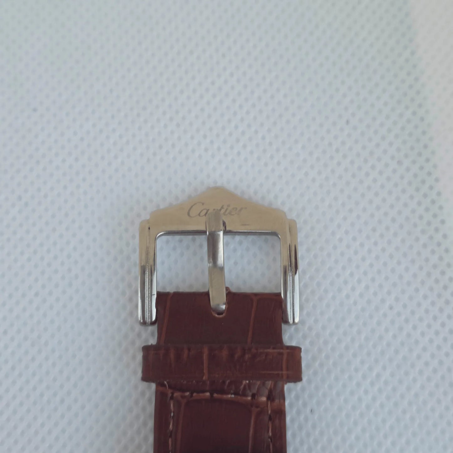 Man Cartier leather watch White - Brown